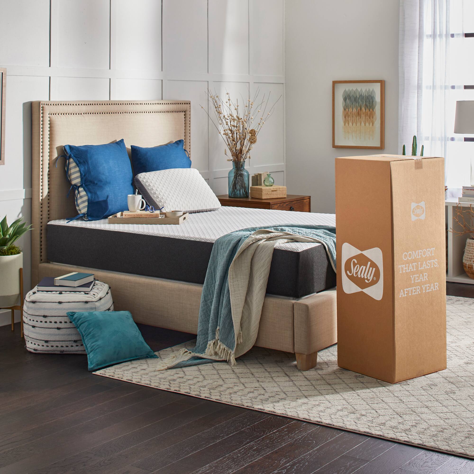 Alt View 13. Sealy - Essentials 12 Inch Hybrid Mattress in a Box, Soft, Full - White.