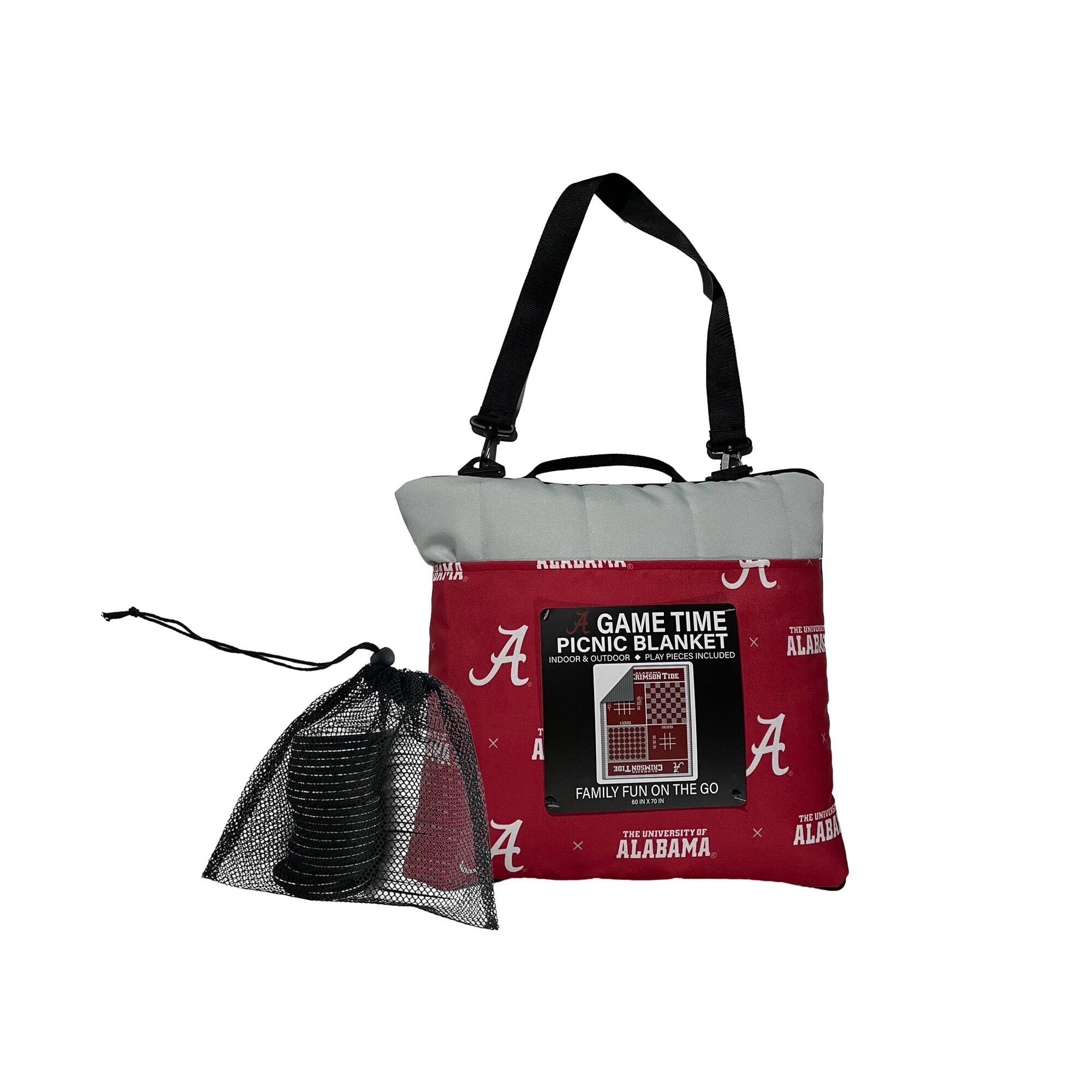 GAME TIME PICNIC BLANKET  
INDOOR & OUTDOOR  
PLAY PIECES INCLUDED  
FAMILY FUN ON THE GO  

THE UNIVERSITY OF ALABAMA