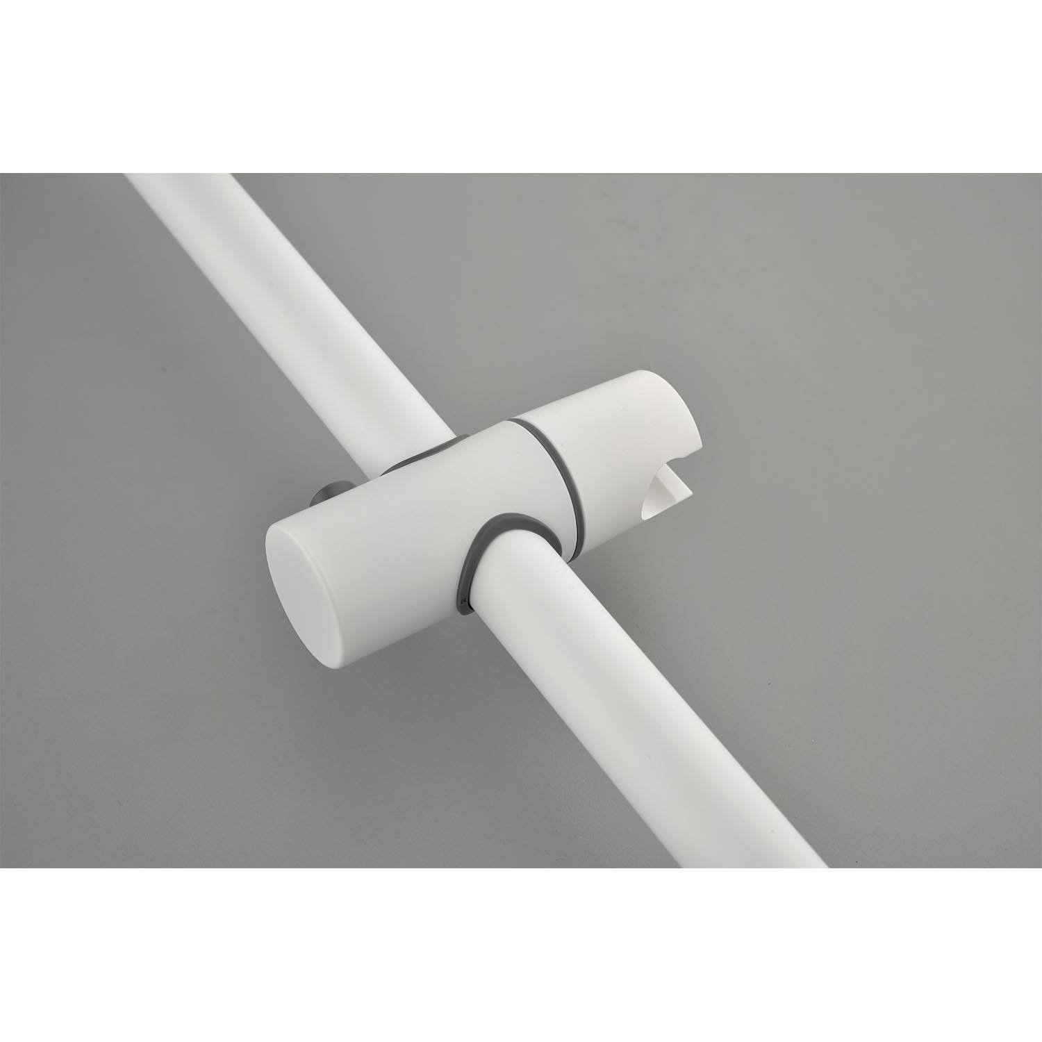 Alt View 6. DOMETOUR - 12" Round Rainfall Shower System with Handle Shower and with 3 Body Spray (include Valve) - White.