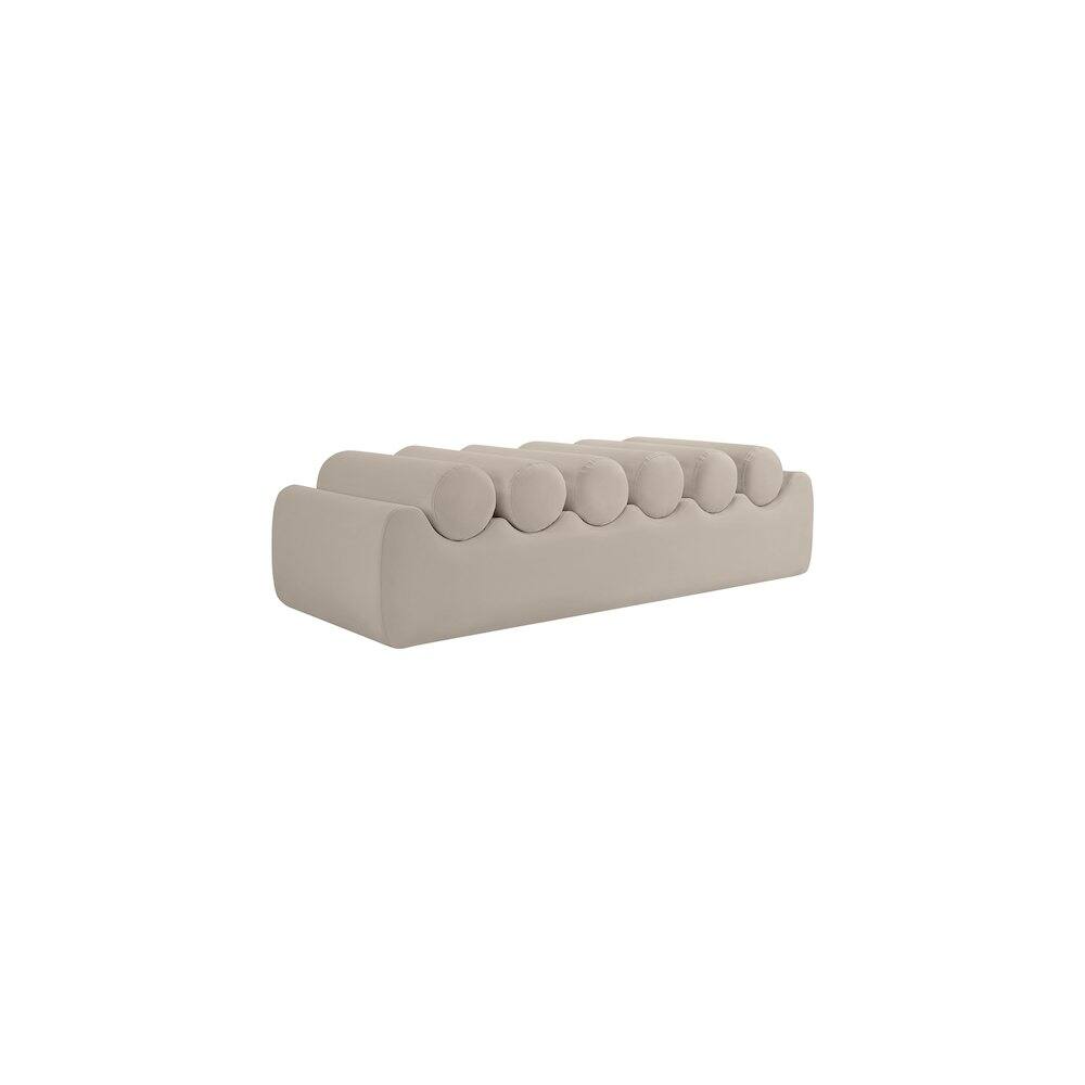 Alt View 4. Meridian Furniture - Rumble Taupe Vegan Leather Bench - Brown.