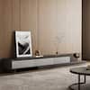 Front. luck idea - 78.7" Stretchable TV stand,tv console With Three Storage Drawers , Suitable for TVs up to 100 inches. - Gray.