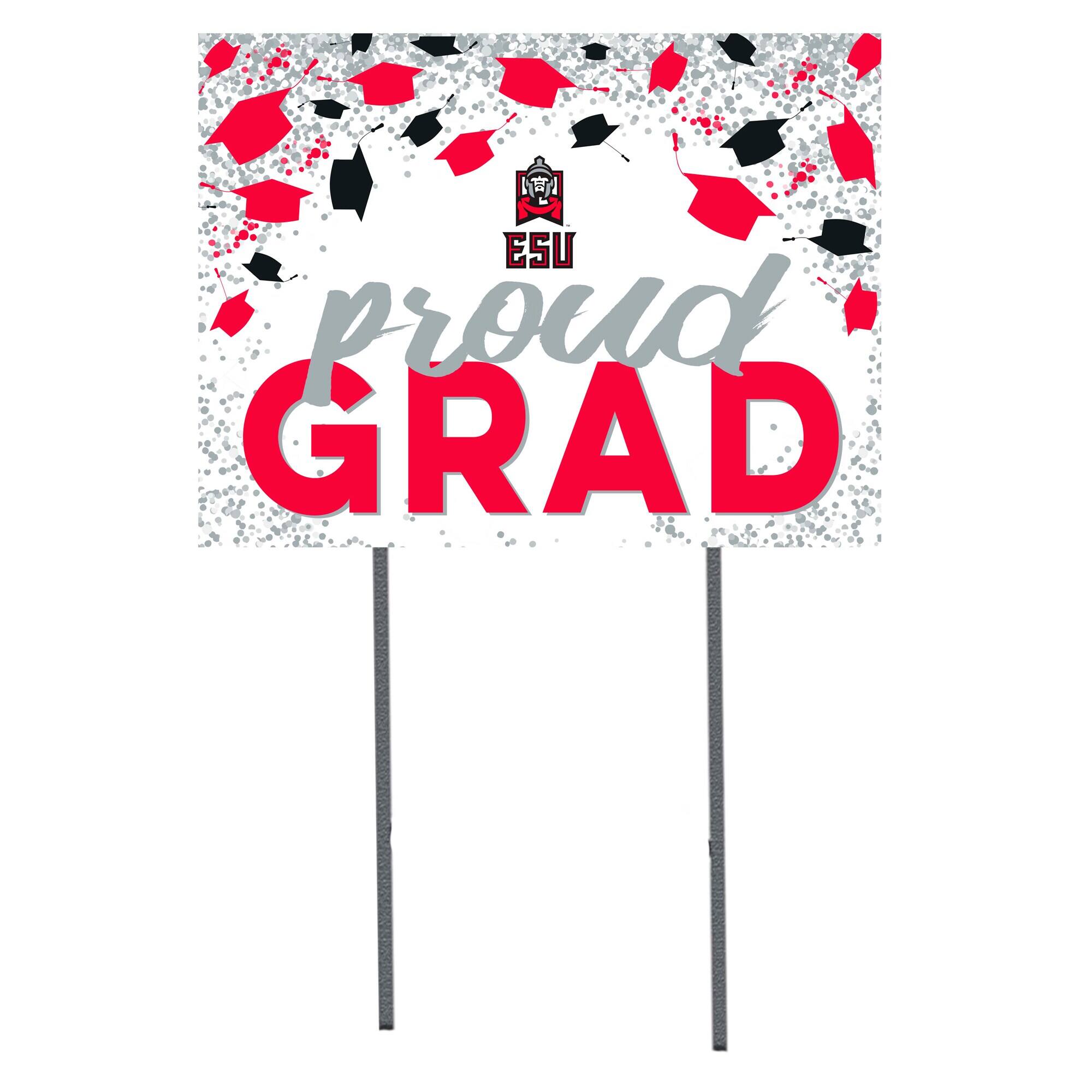 East Stroudsburg Warriors 18" x 24" Proud Grad Yard Sign