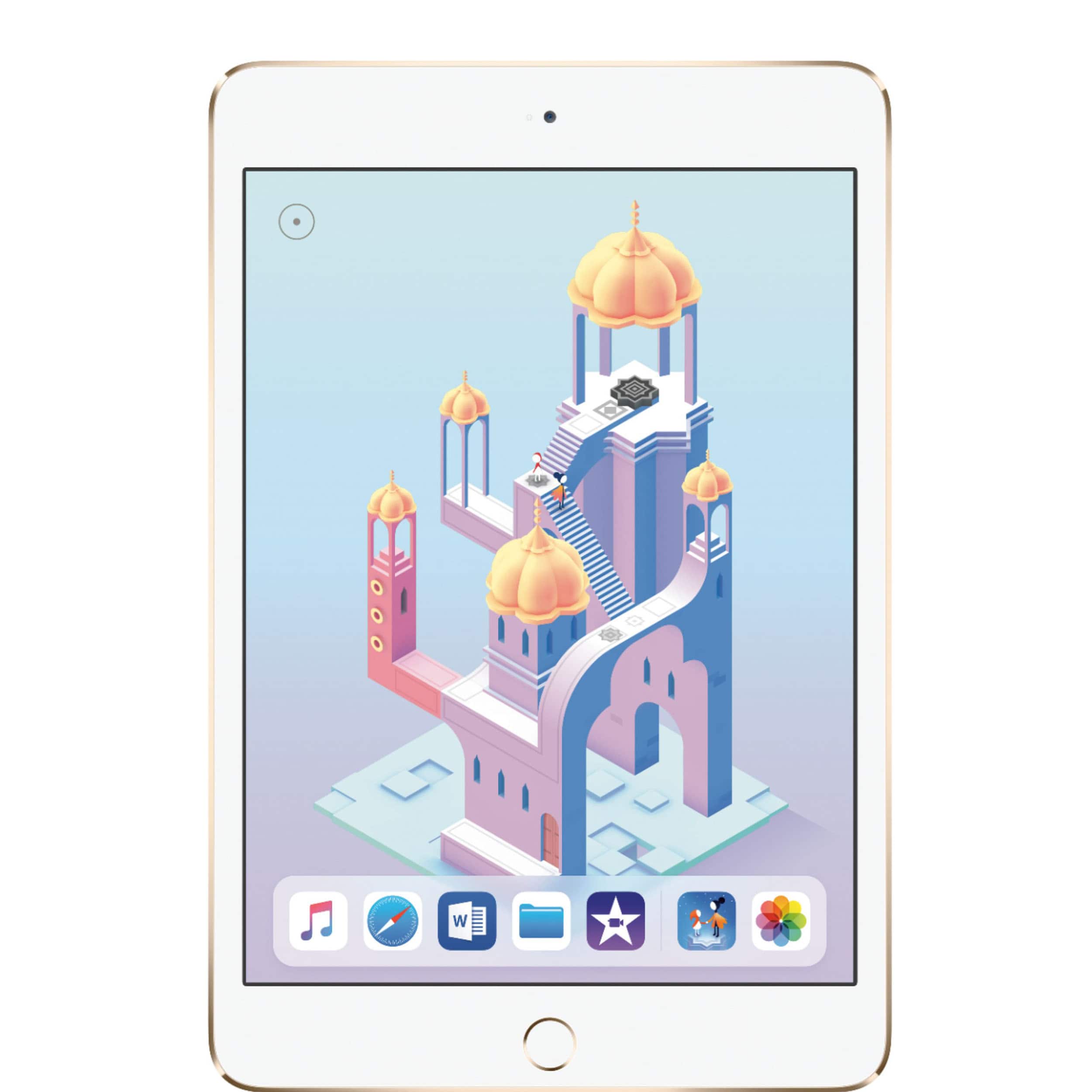Front. Apple - Certified Refurbished iPad Mini (4th Generation) (2015) - 128GB - Gold.