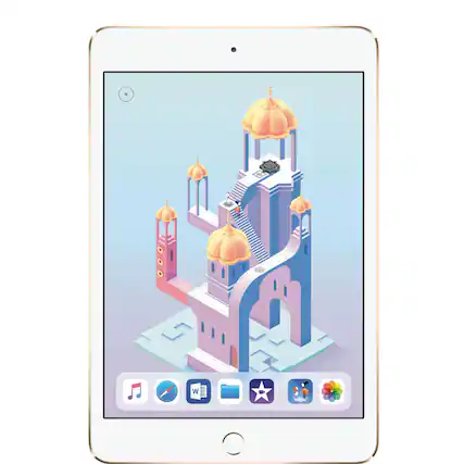 Front. Apple - Certified Refurbished iPad Mini (4th Generation) (2015) - 128GB - Gold.