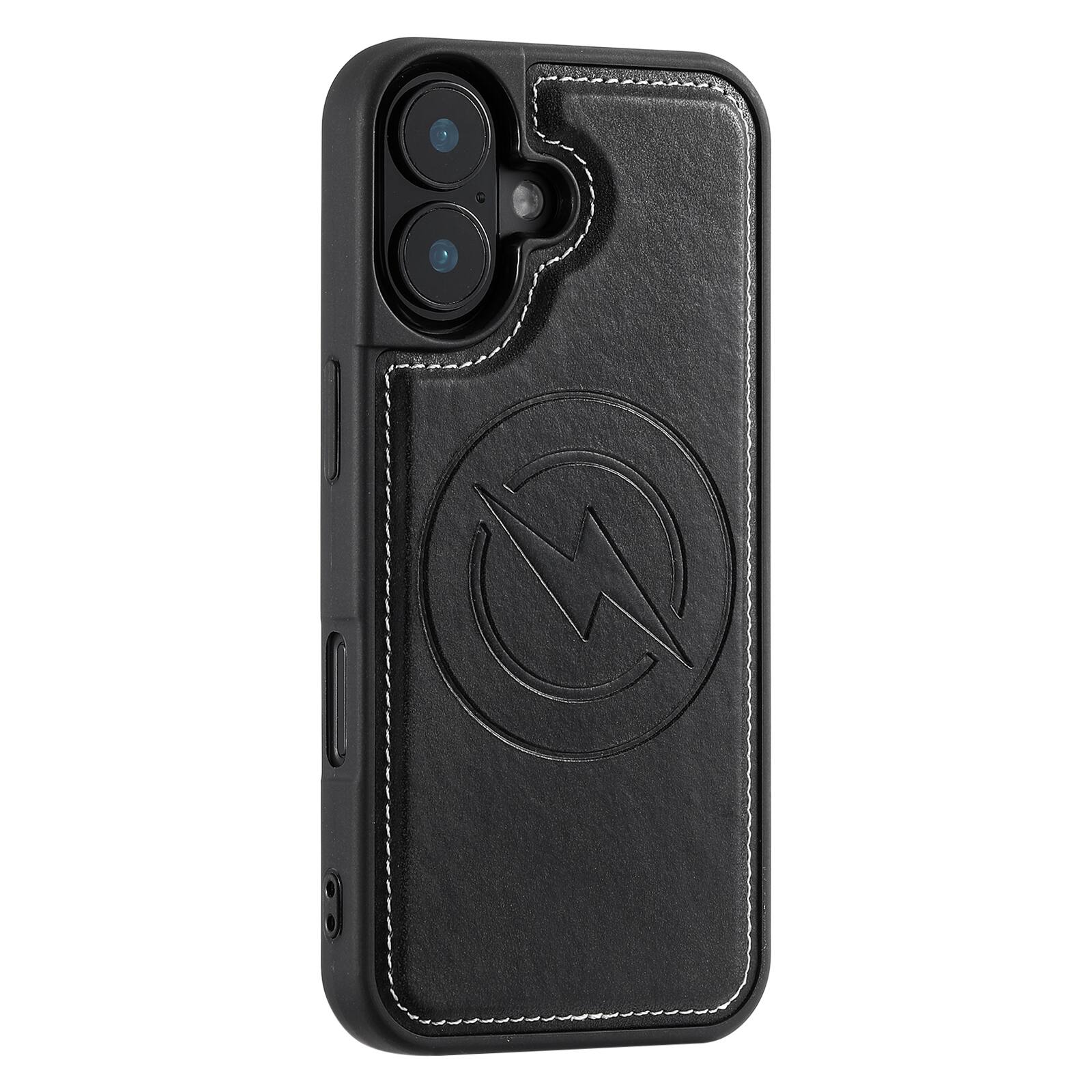 Alt View 3. Dteck - For Apple iPhone 17 Wallet Case,2-in-1 Magnetic Detachable Faux Leather Wallet Flip Stand Card Holder TPU Inner Cover - Black.
