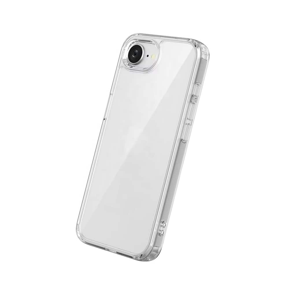 Qixxronics - Transparent Case for iPhone 16e Shockproof Phone Case - Clear