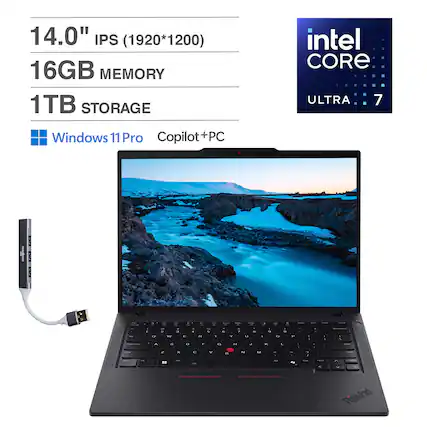 14.0" IPS (1920*1200)
16GB MEMORY
1TB STORAGE
intel CORE ULTRA 7
Windows 11 Pro Copilot+PC