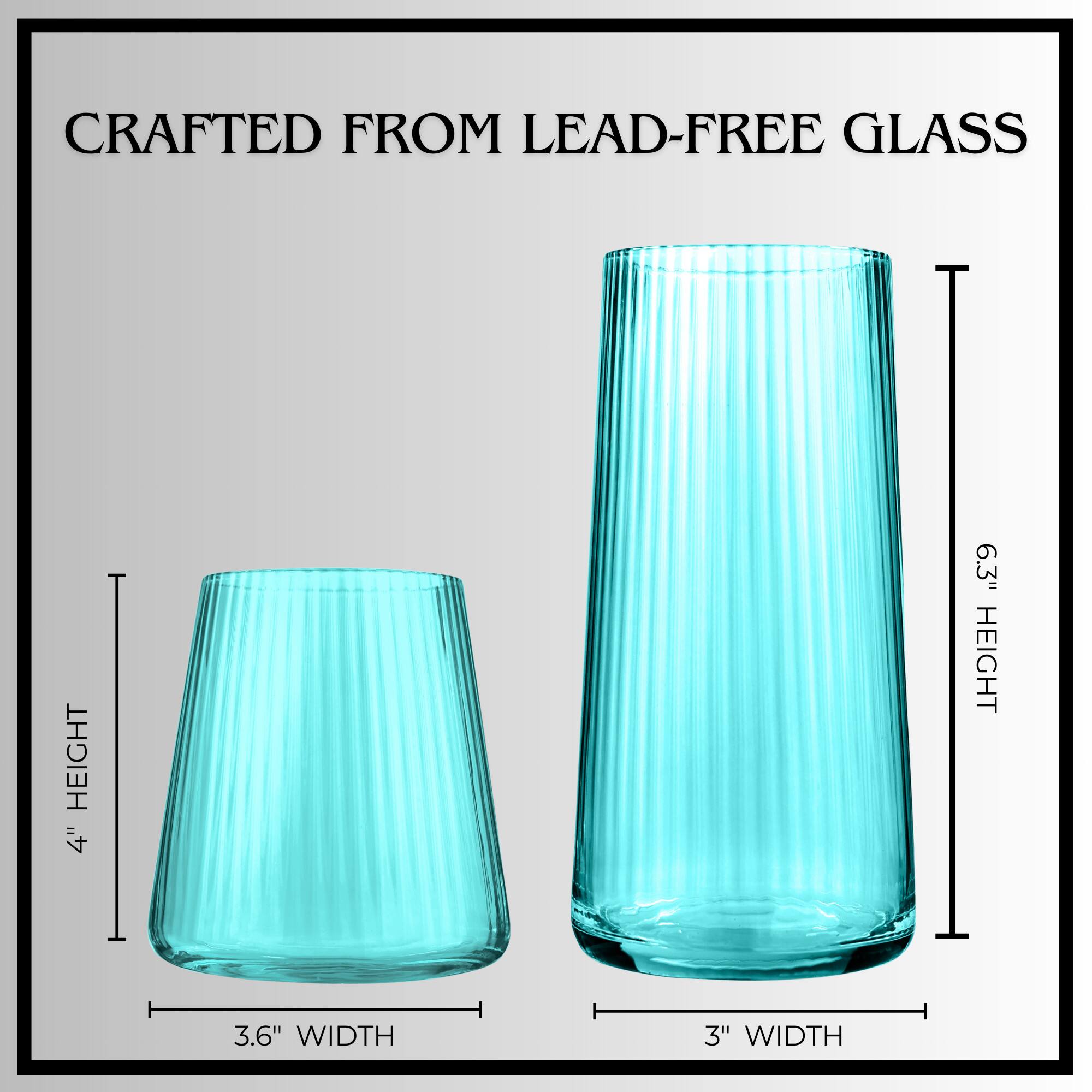 CRAFTED FROM LEAD-FREE GLASS

HEIGHT 4" 6.3" HEIGHT 3.6" WIDTH 3" WIDTH