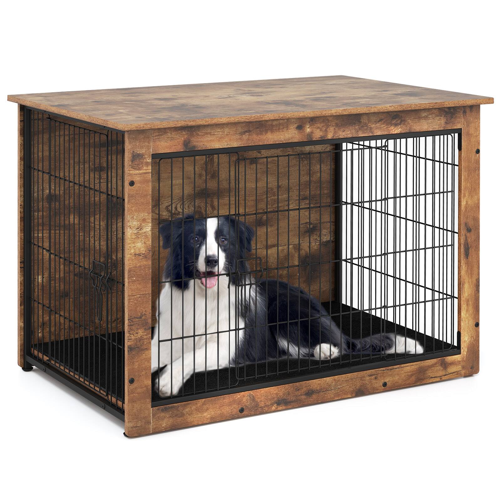 Gymax - Dog Crate Furniture for Medium/Large Dogs 39'' Indoor Pet House Side End Table
