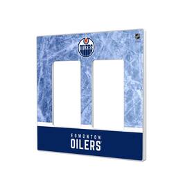 Keyscaper - Edmonton Oilers Wordmark Double Rocker Lightswitch Plate - Multicolor
