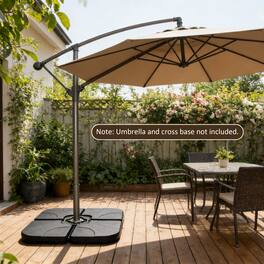 Anysun - Portable Versatile Sturdy 4-Panel Interlocking Design Patio Umbrella Stand, Assembly Required - Black