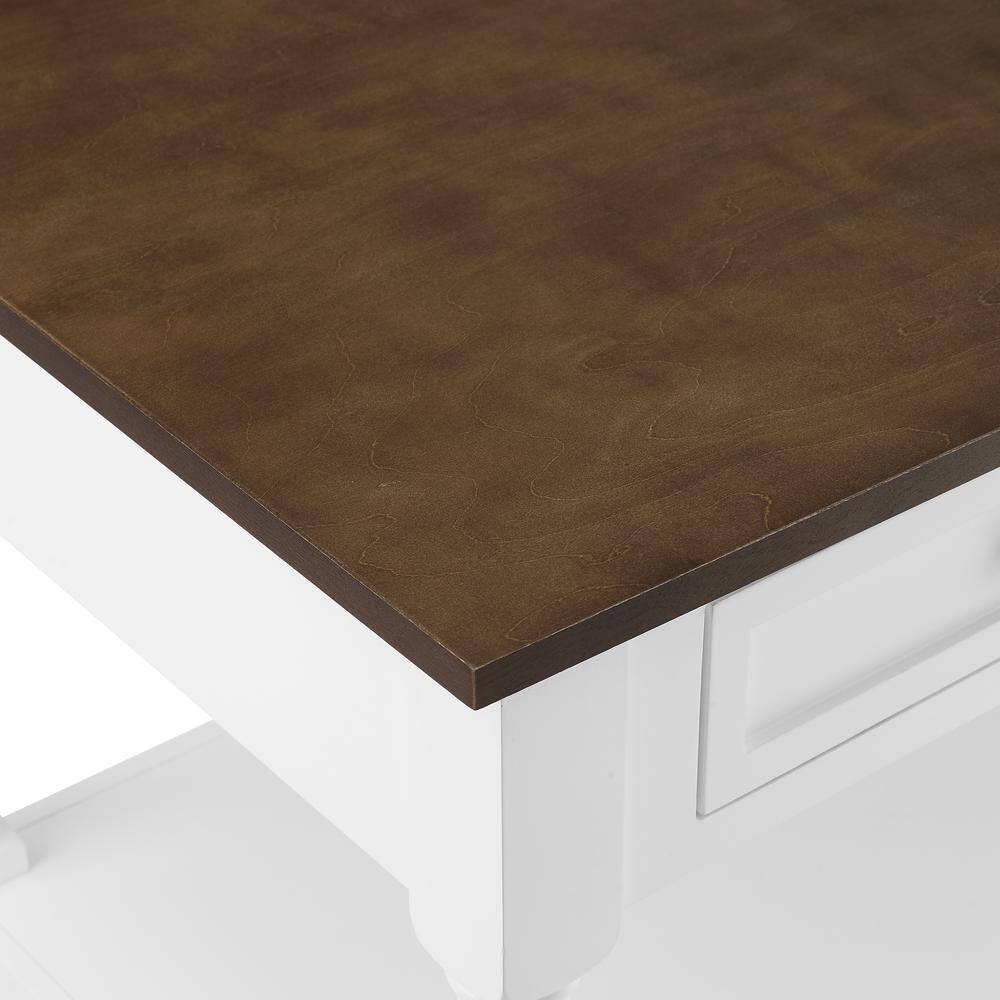 Alt View 8. Crosley Furniture - Caitlyn Wood Top Kitchen Island - White.