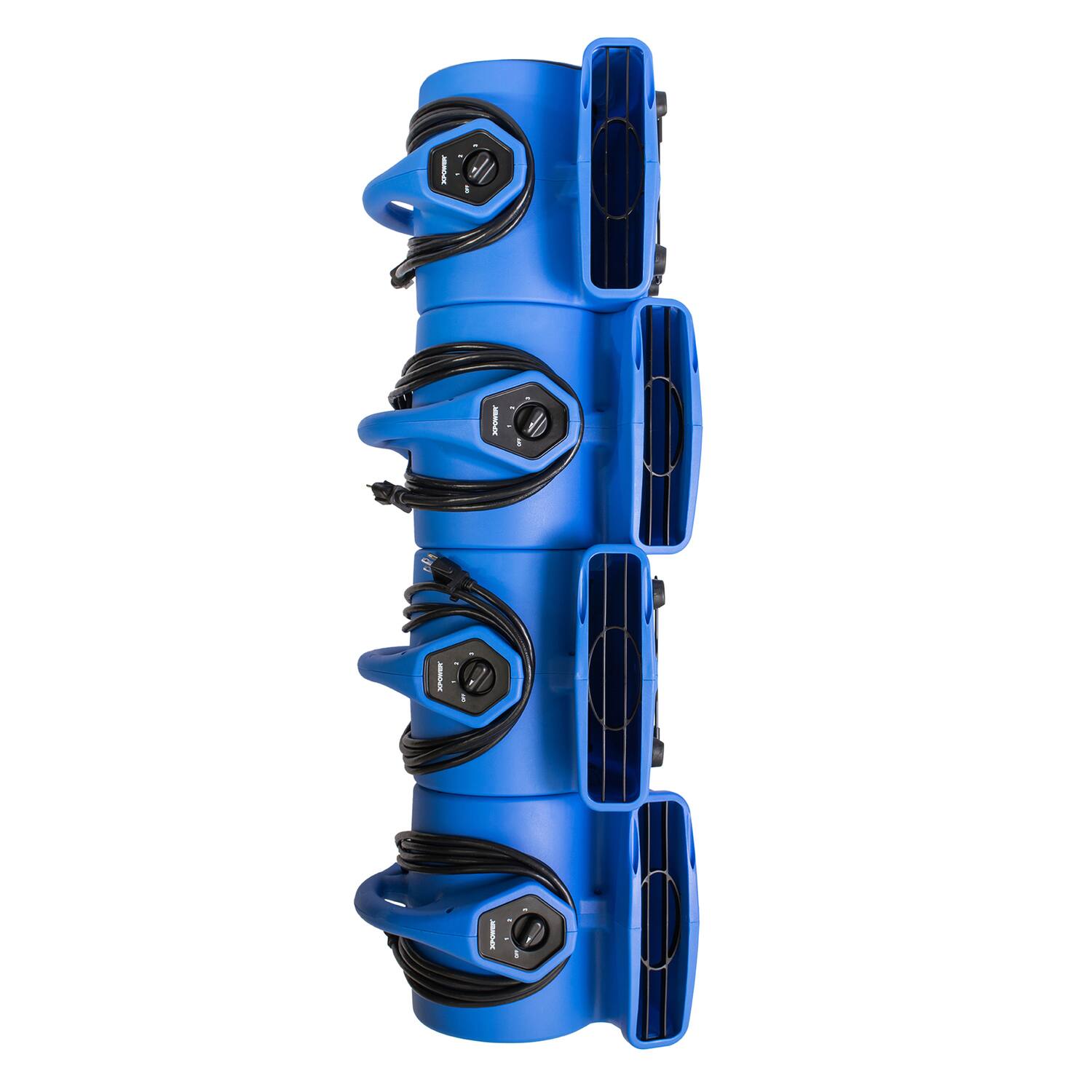 Alt View 6. XPOWER - P-100A 3-Speed Compact Air Mover with Power Outlets - Blue.