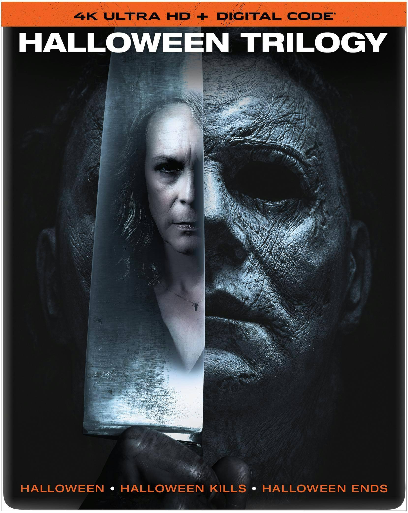 Angle. Halloween Trilogy (Halloween / Halloween Kills / Halloween Ends) - Limited Edition Steelbook [UHD].