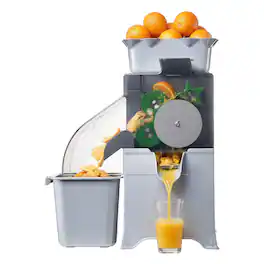 VEVOR - Commercial Orange Juicer Machine, Slow Masticating Juicer Extractor, 100W Electric Orange Juice Squeezer - Gray