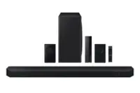 Samsung - Q series 7.1.2ch Wireless Dolby ATMOS Soundbar + Rear Speakers w/ Q Symphony - Black - Front_Zoom