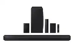 Samsung - HW-Q850D/ZA 7.1.2 Channel Wireless Dolby ATMOS Soundbar + Rear Speakers w/ Q Symphony - Black - Front_Zoom