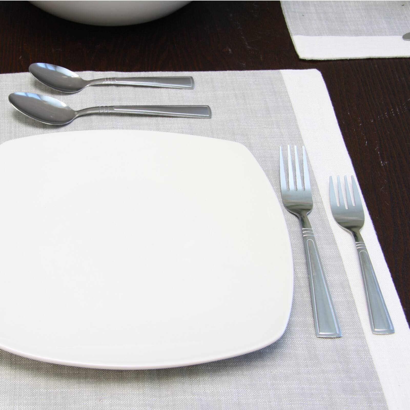 Alt View 3. Gibson - Gibson Home Creston 20 Piece Flatware Set with Tumble Finish - Silver.