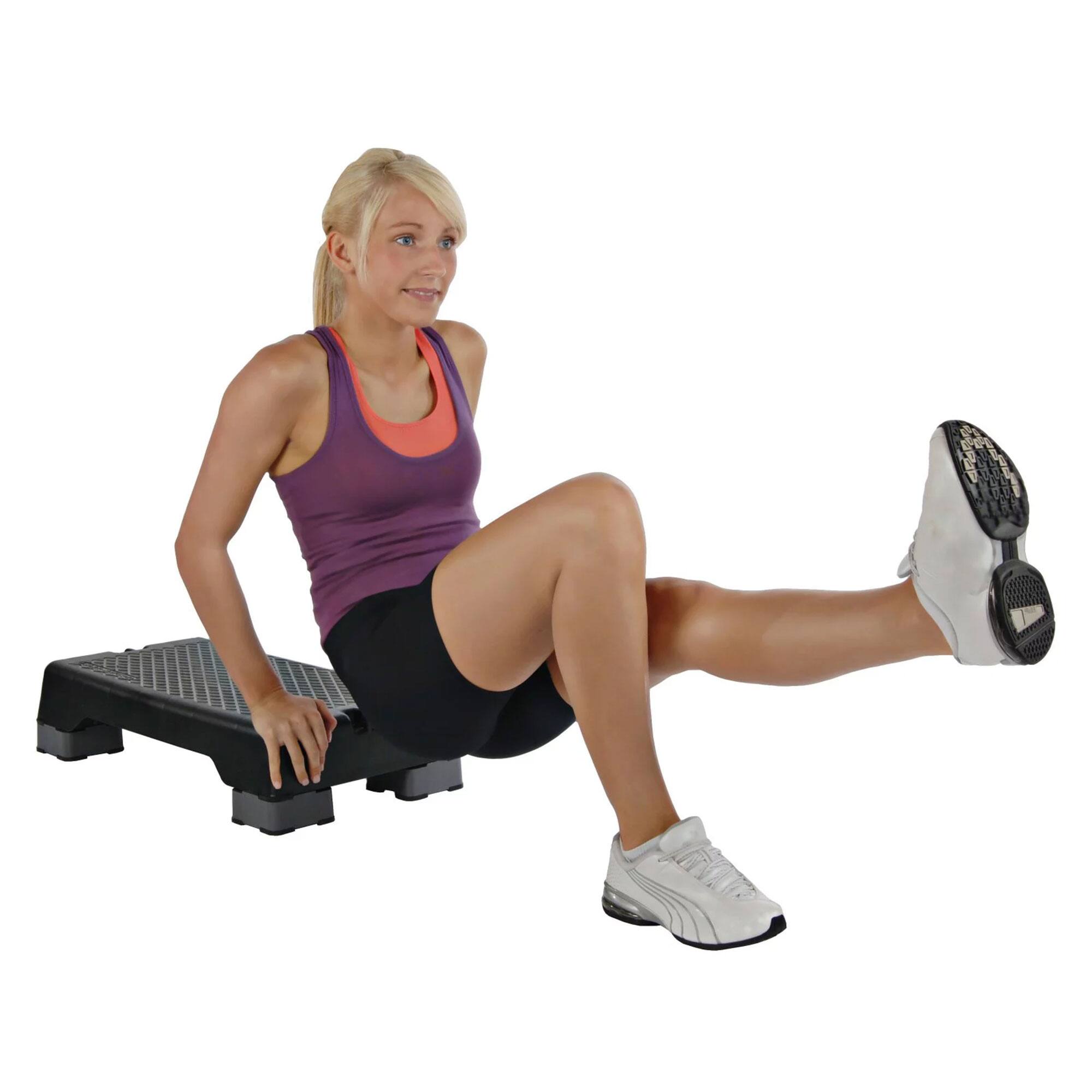 Alt View 4. Stamina Products - Stamina Aerobic Step with Portable and Lightweight Construction for Fitness - Black, Gray.