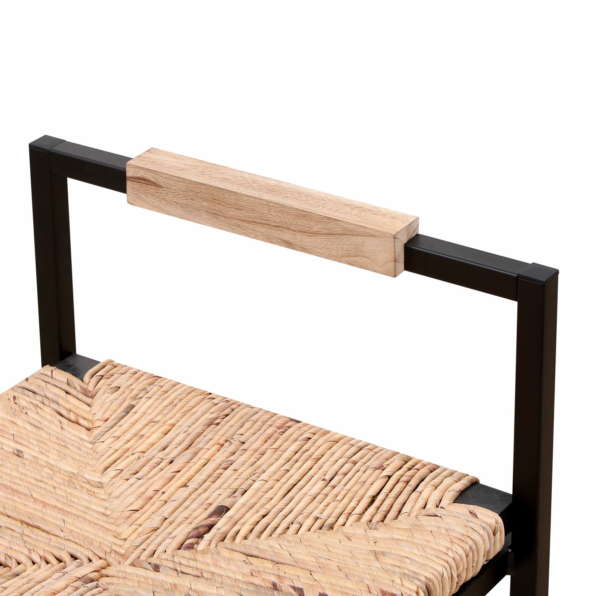 Alt View 9. GOODSILO - Set of 2 Modern Counter Height Barstools with Upholstered Seats and Metal Legs for Kitchen and Dining Areas - Natural.