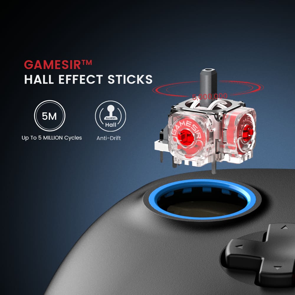 GAMESIR TM HALL EFFECT STICKS 5,000,000 5M Up To 5 MILLION Cycles SUS Hall Anti-Drift DAMESA ME 7O 1