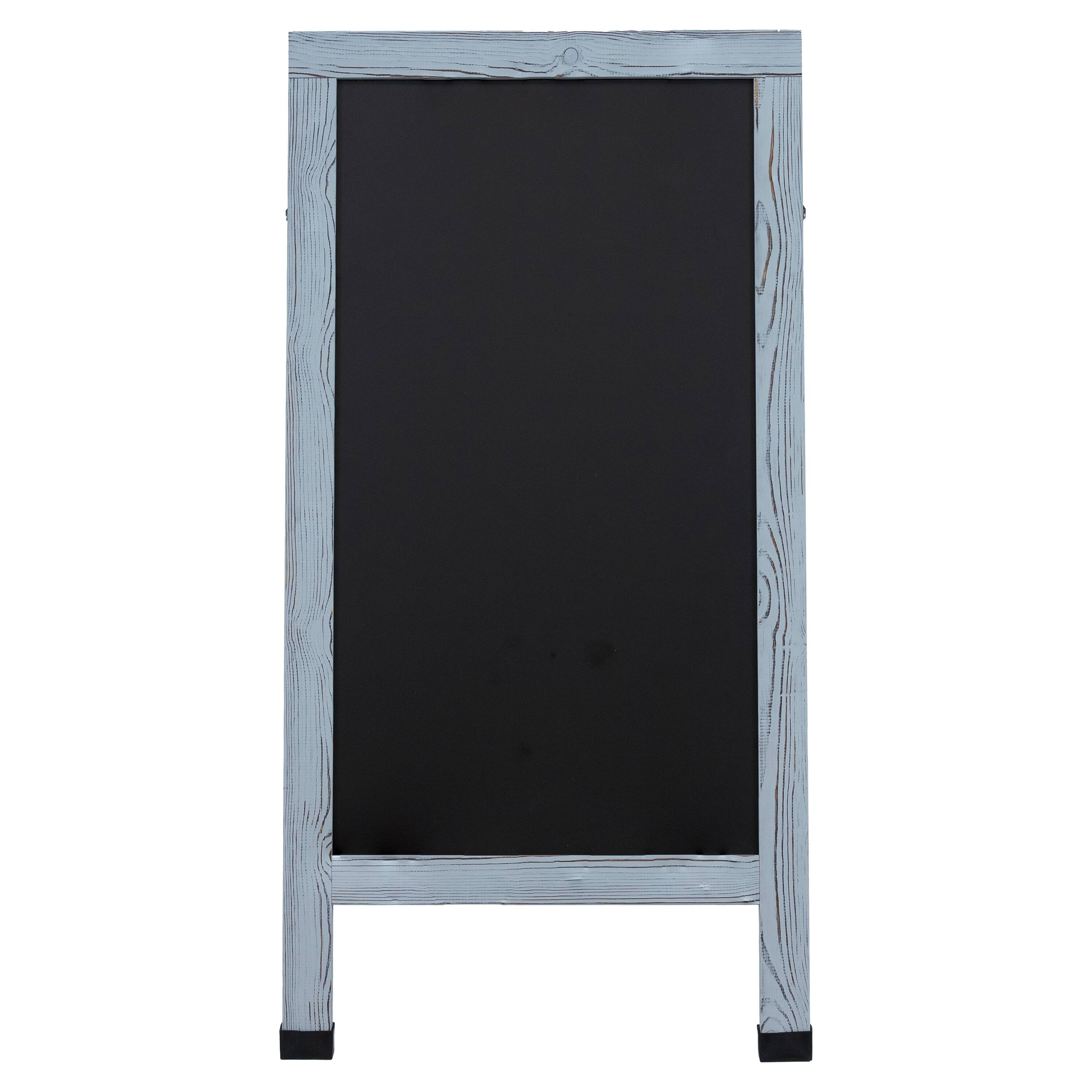 Alt View 4. Sunnydaze - A-Frame Double Magnetic Chalkboard - 2-Pack - Graywashed.