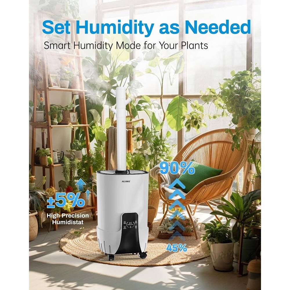 Set Humidity as Needed  
Smart Humidity Mode for Your Plants  

90%  
±5%  
High Precision Humidistat  
45%