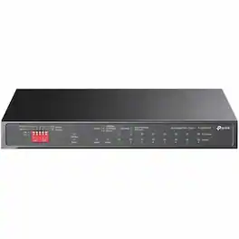 TP-Link - 10-Port Gigabit Desktop Switch with 6-Port PoE+ and 2-Port PoE++ - 10 Ports - Gigabit Ethernet - 1000Base-X - Black