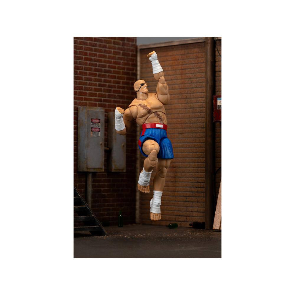 Alt View 1. Jada - Sagat 7.5" Action Figure with Accessories, Alternate Head & Hands – Ultra Street Fighter II (2017) - Multicolor.