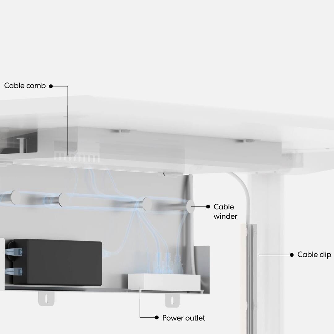 - Cable comb
- Cable winder
- Cable clip
- Power outlet