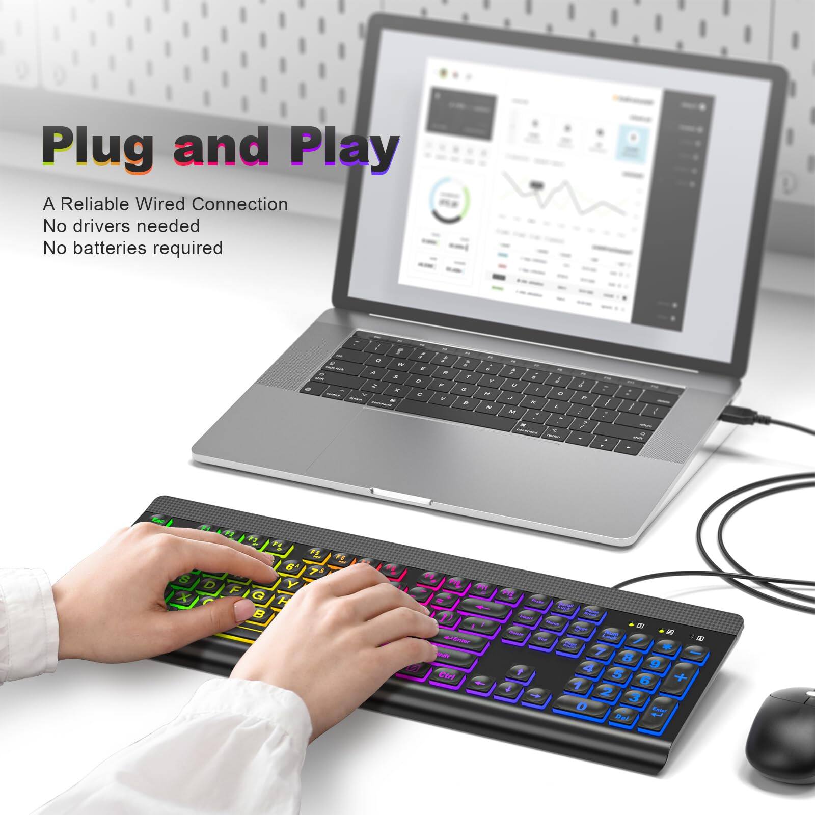 Plug and Play

A Reliable Wired Connection  
No drivers needed  
No batteries required