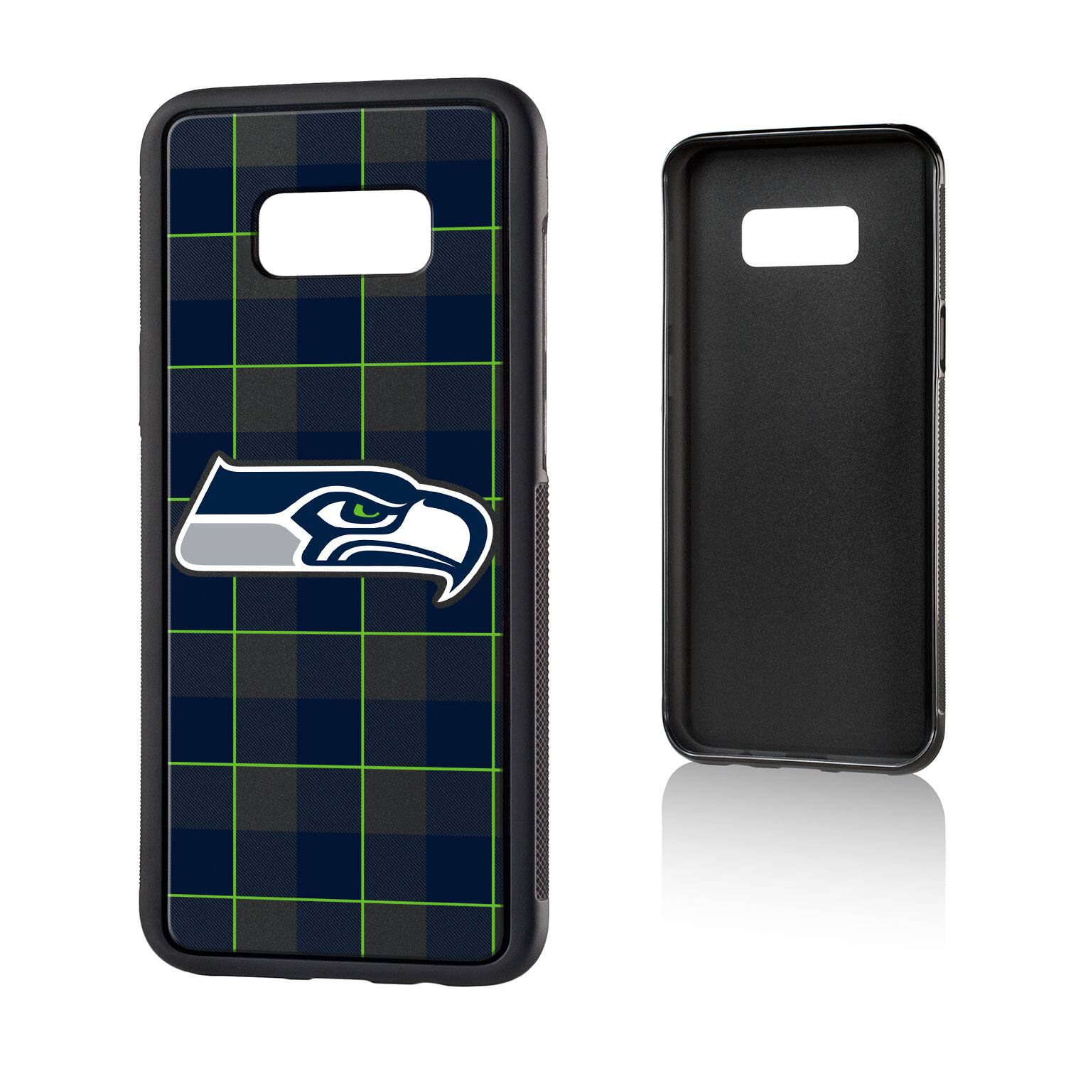 Alt View 2. Keyscaper - Seattle Seahawks Galaxy Plaid Design Bump Case - S20 Plus - Multicolor.