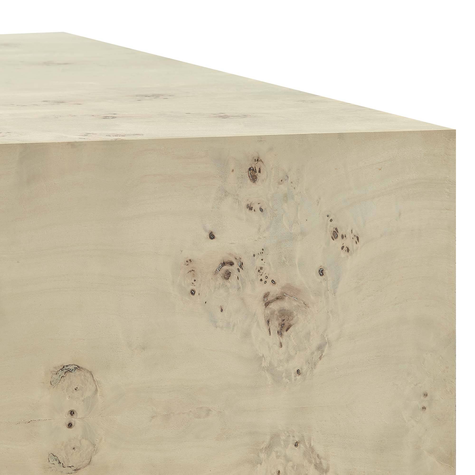 Alt View 5. Modway - Cosmos 36" Square Burl Wood Coffee Table by Modway - Bleached Burl.