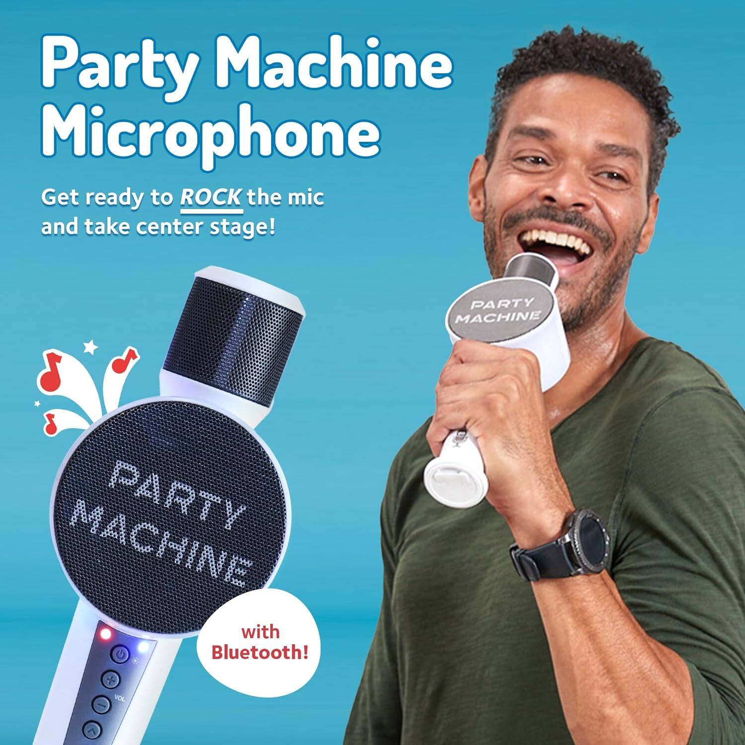 Party Machine Microphone

Get ready to ROCK the mic and take center stage!

PARTY MACHINE with Bluetooth!