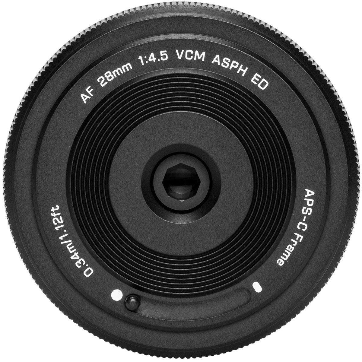 AF 28mm 1:4.5 VCM ASPH ED  
0.34m/1.12ft  
APS-C Frame