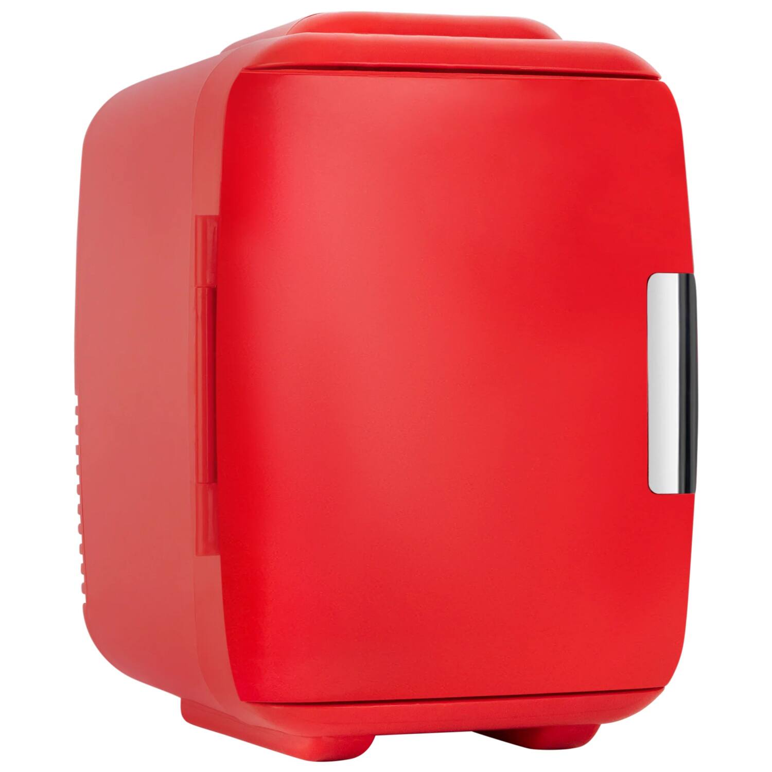 Angle. Sweet - 4L/6 Can Compact Refrigerator, Portable Mini Fridge for AC/DC Skincare Refrigerator for Bedroom Office Car Dorm - Red.