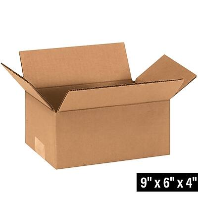 Alt View 1. The Packaging Wholesalers - 9" x 6" x 4" Shipping Boxes, 32 ECT, 25/Bundle (964) - Kraft.