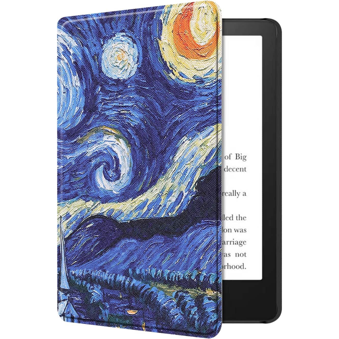 Left. SaharaCase - Venture Series Case for Amazon Kindle Paperwhite (11th Gen, 2021-2022) & Signature Edition (2022) - Blue/White.
