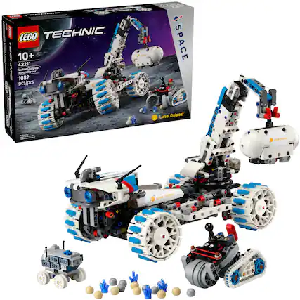LEGO TECHNIC. I ERRCER w 10+ 42211 | Lunar Outpost Moon Rover 1082 pcs/pzs I r SPACE CINC Lunar Oulpost - - - - I - - Luner Dupest Lunar Oulpost