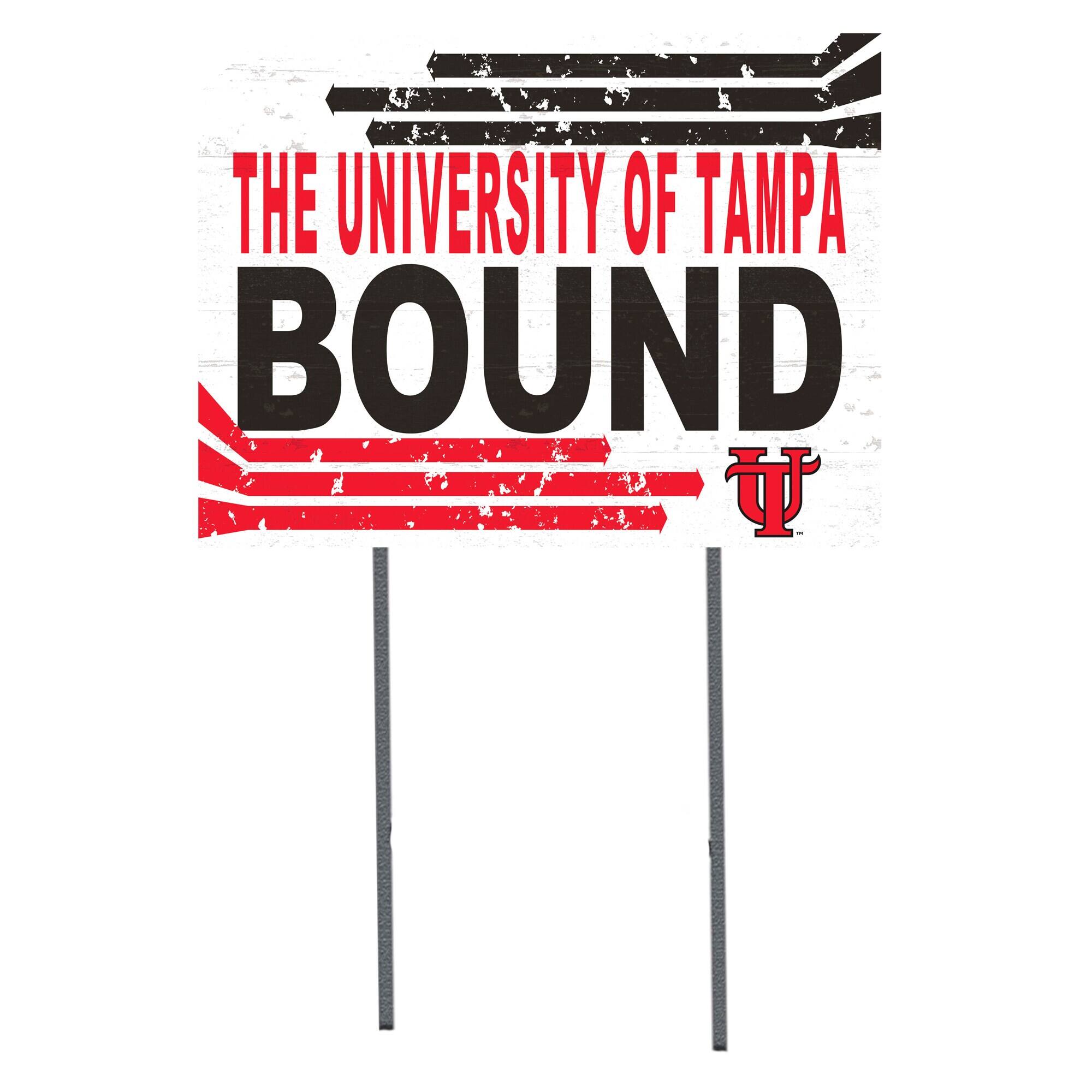 White Tampa Spartans 18" x 24" Bound Yard Sign