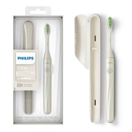 Angle. Philips - Philips One by Sonicare Rechargeable Toothbrush - Snow.