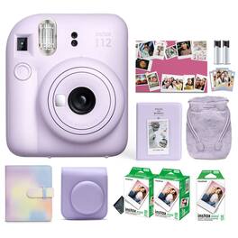 Fujifilm - INSTAX MINI 12 Instant Film Holiday Camera- Blue + 40 Instant Film - Pastel Blue