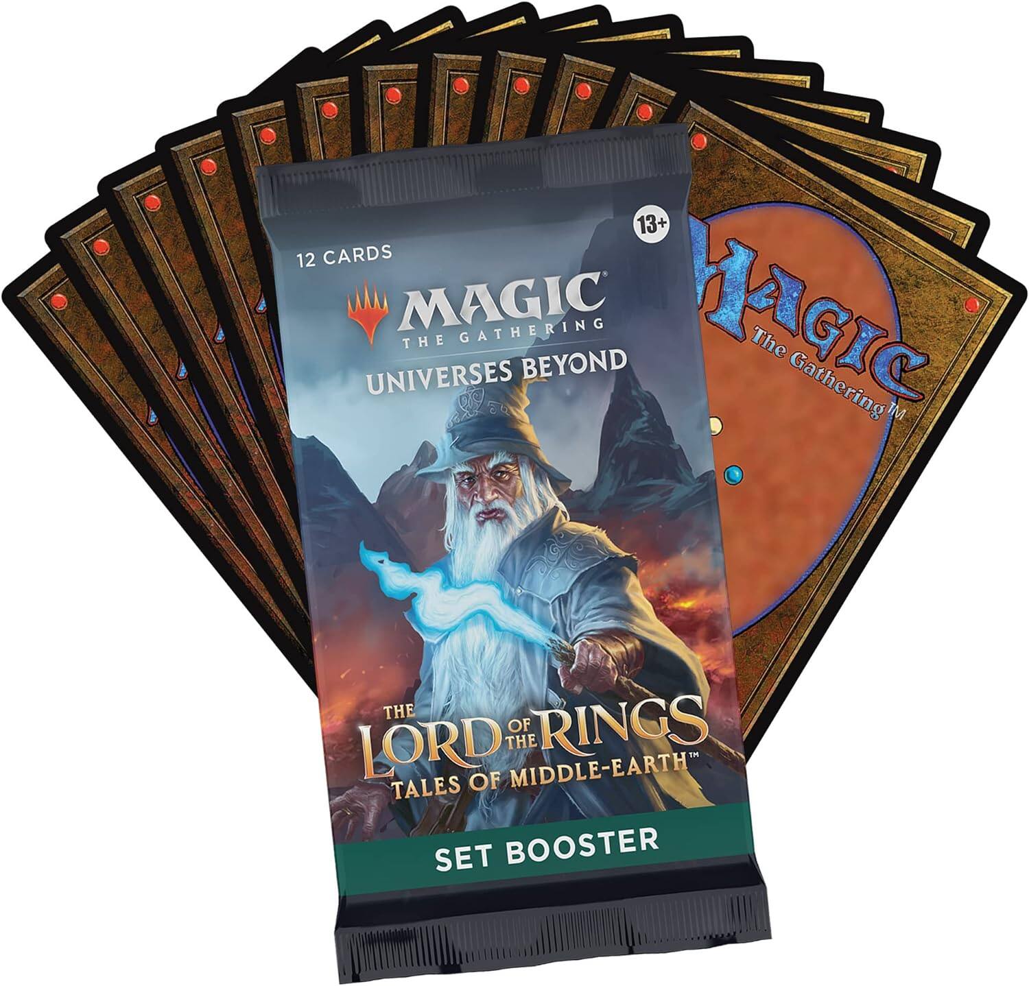 13+  
12 Cards  
Magic: The Gathering  
Universes Beyond  
The Lord of the Rings: Tales of Middle-Earth  
Set Booster