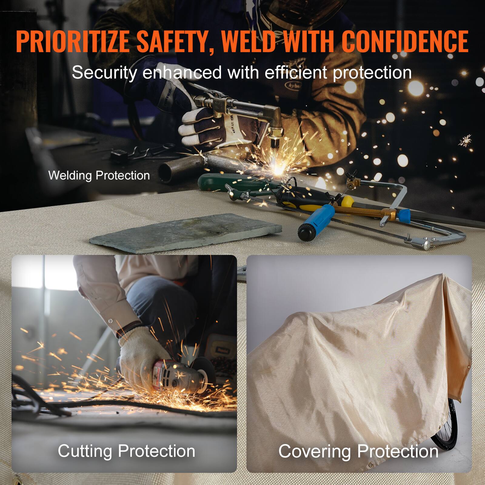 PRIORITIZE SAFETY, WELD WITH CONFIDENCE  
Security enhanced with efficient protection  

Welding Protection  

Cutting Protection  

Covering Protection