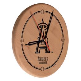 Holland Bar Stool Co. - Los Angeles Angels 13" Engraved Solid Wood Clock - Multicolor