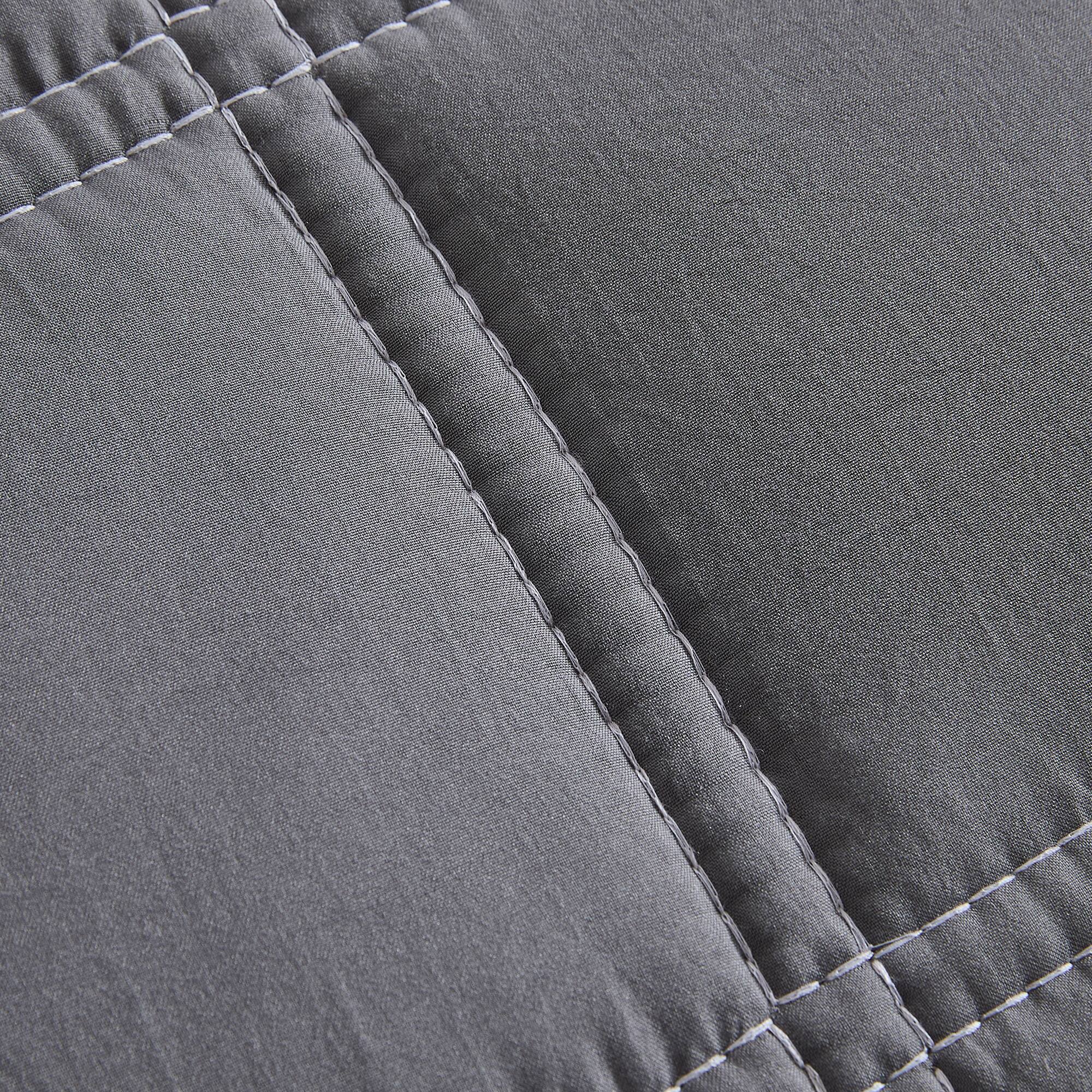 Back. Sweet Home Collection - Oversized All-Season Reversible Double Stitched Comforter, Queen - Grey.