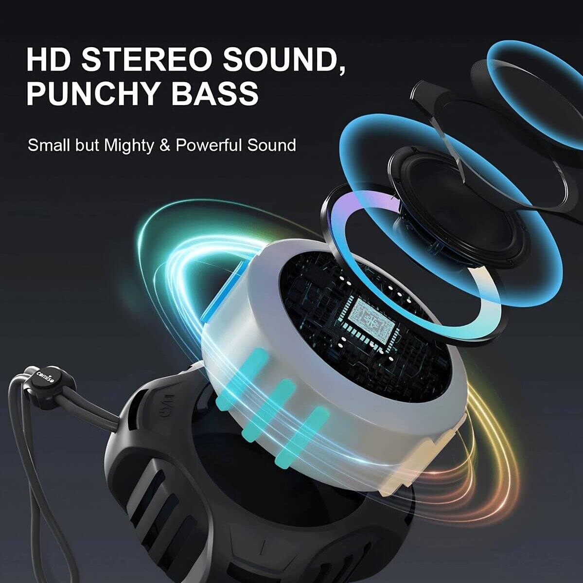 HD STEREO SOUND, PUNCHY BASS  
Small but Mighty & Powerful Sound