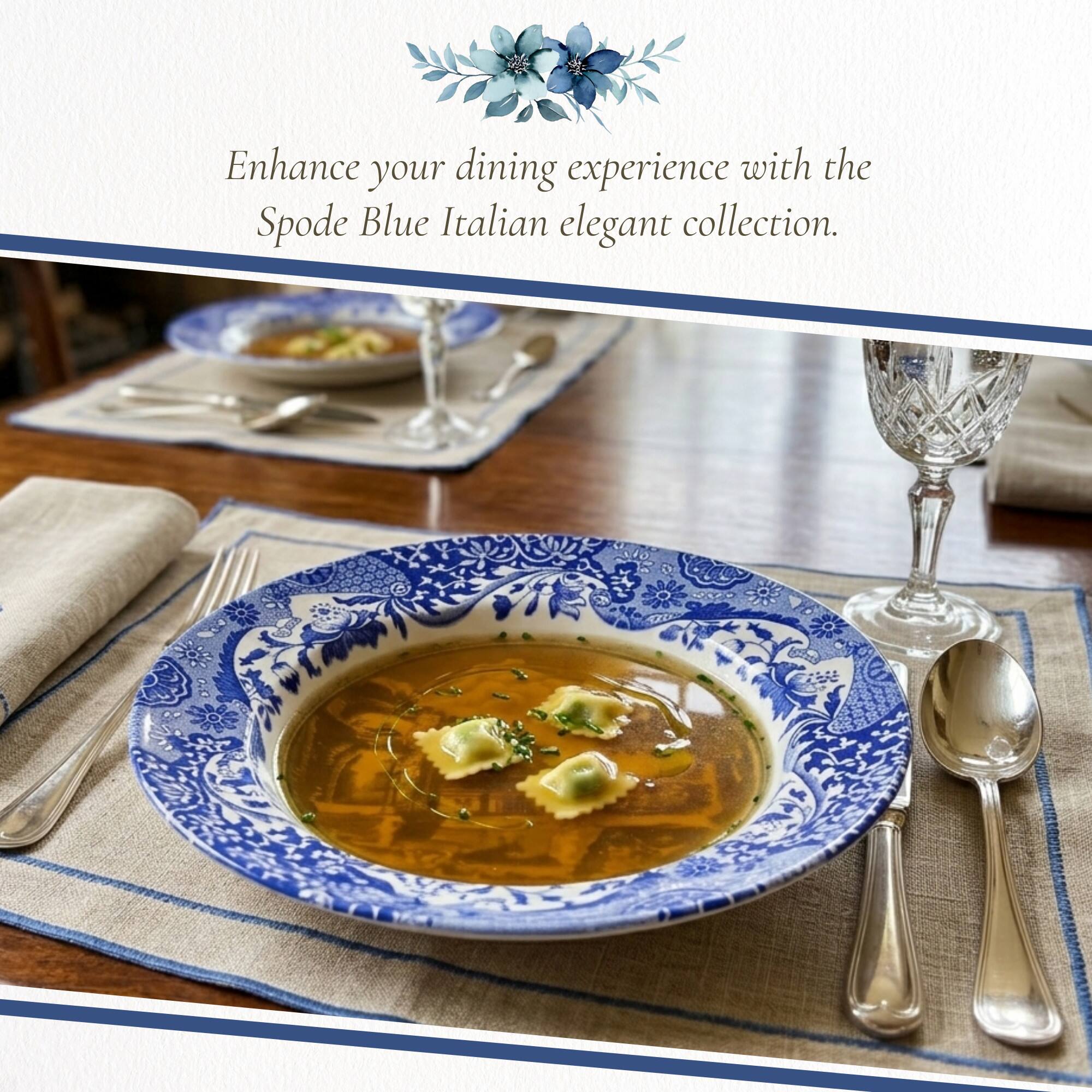 Spode Blue Italian 9 Inch Soup Plate Blue Blue and White - Best Buy