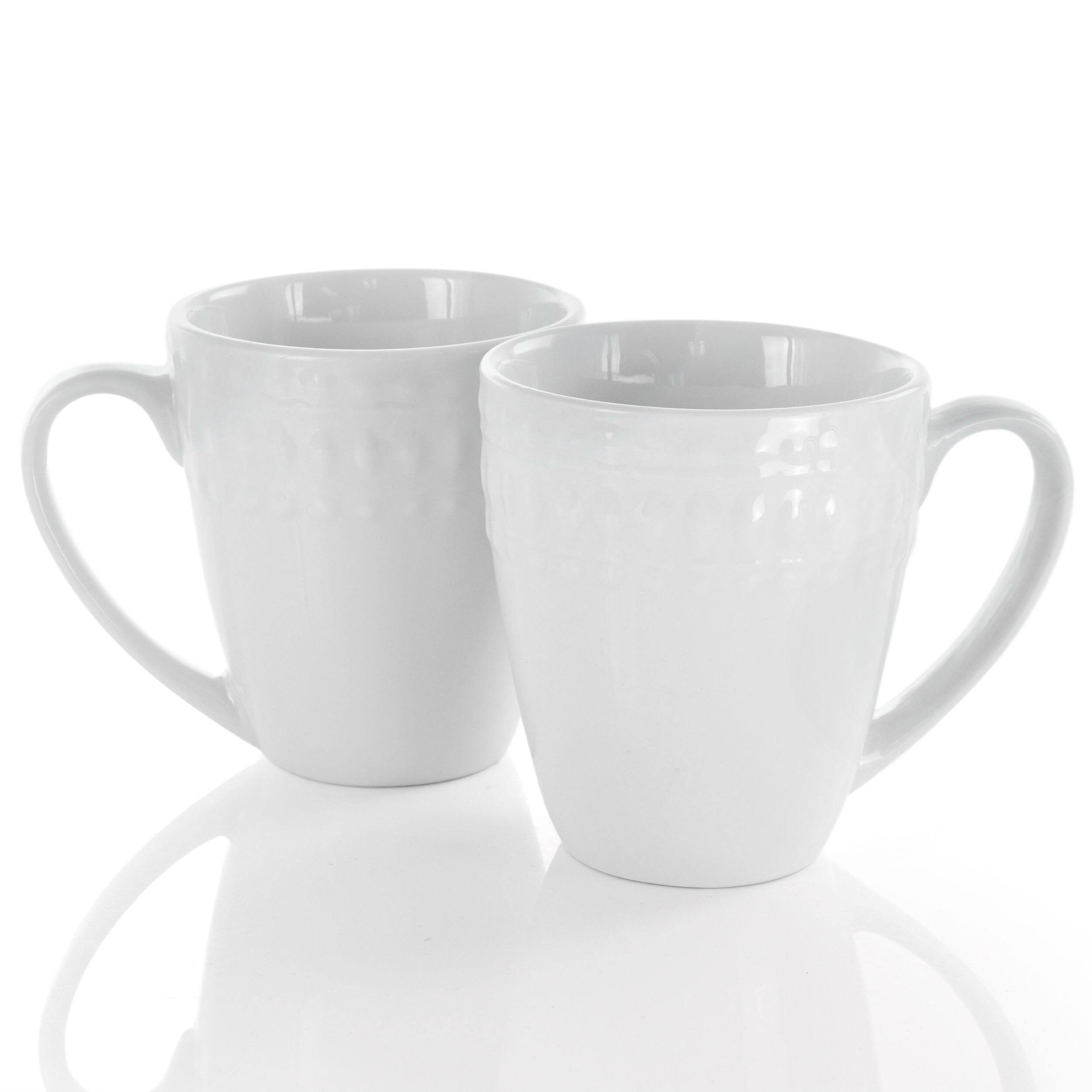 Alt View 1. Elama - Elama Cara 6 Piece 10 Ounce Porcelain Cup Set in White - White.