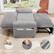 Back. Dyonery - Dyonery 58-inch convertible sofa bed with side pockets, adjustable backrest, tool-free assembly - Grey.